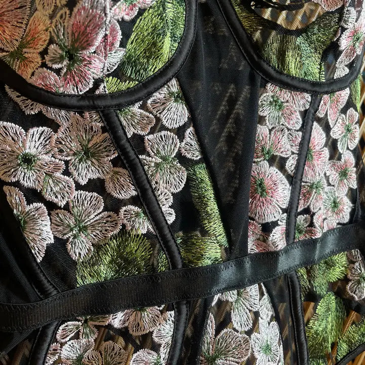 Hydrangea Night Underwire Bodysuit