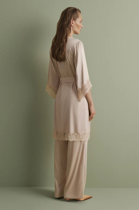 Midnight Serenity Satin Robe