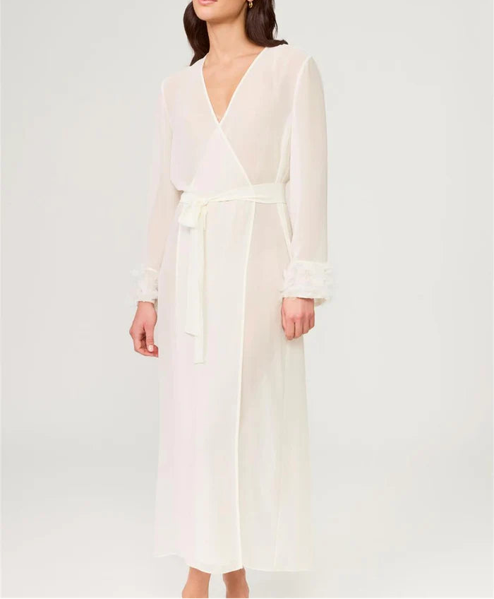 The Rya Collection Haven Robe in ivory long robe