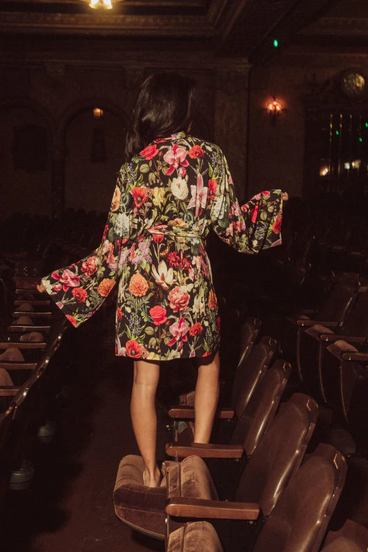 Modal Floral Short Robe