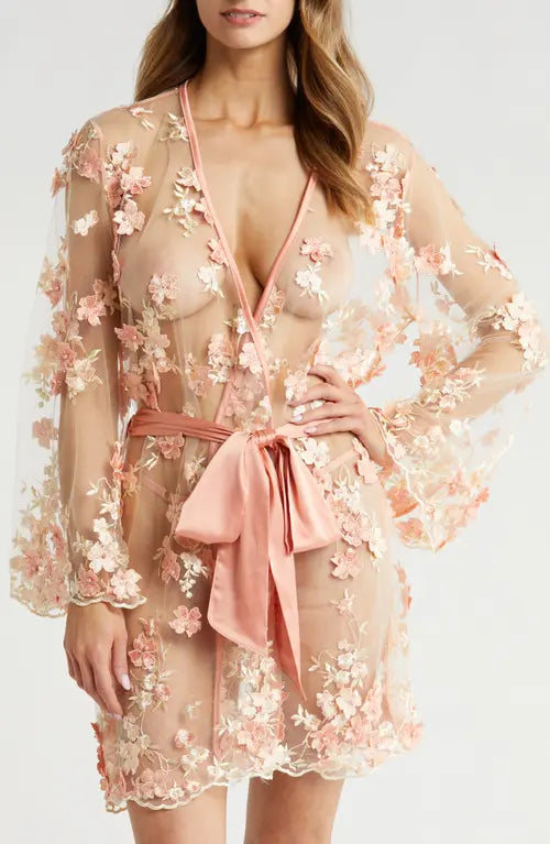 Kilo Brava Short Robe in Pinky Peach