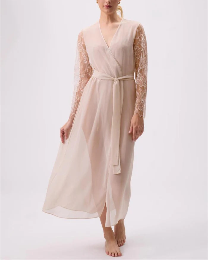 The Rya Collection Sincerity Robe in champagne long robe