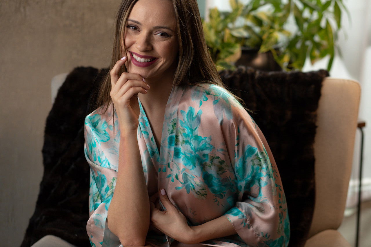 Classic Silk Long Kimono Robe