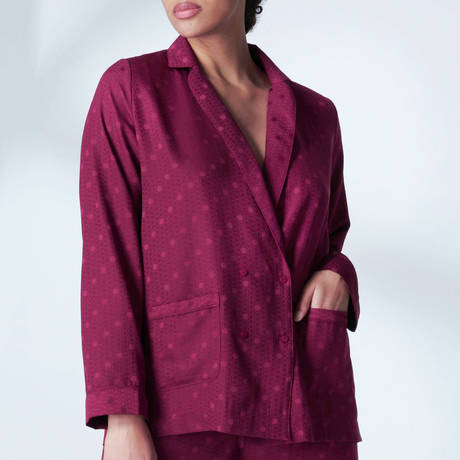 Simone Perele Caprice Night Shirt in Syrah lounge top