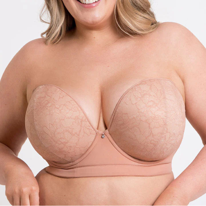 Curvy Kate Hey Girls Strapless Bra in latte
