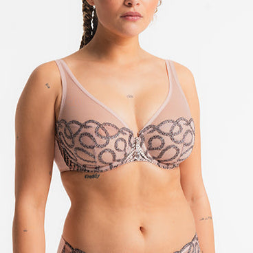 Louisa Bracq Divine Scarf Bra in santal triangle bra