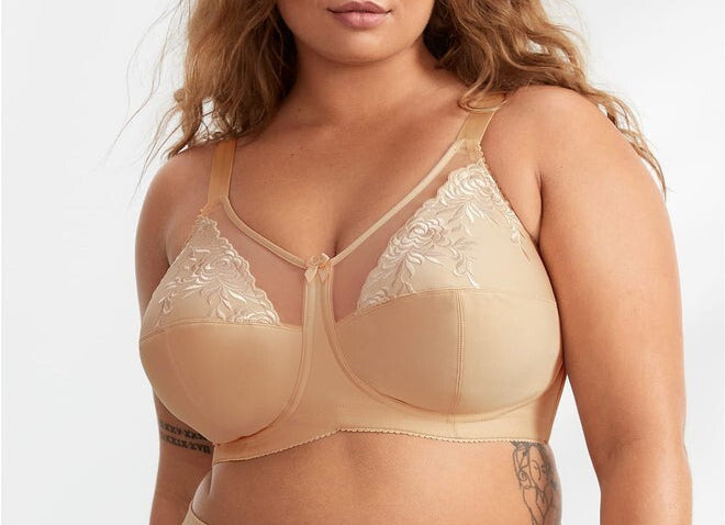 Back to Basics Embroidered Microfiber Softcup Bra