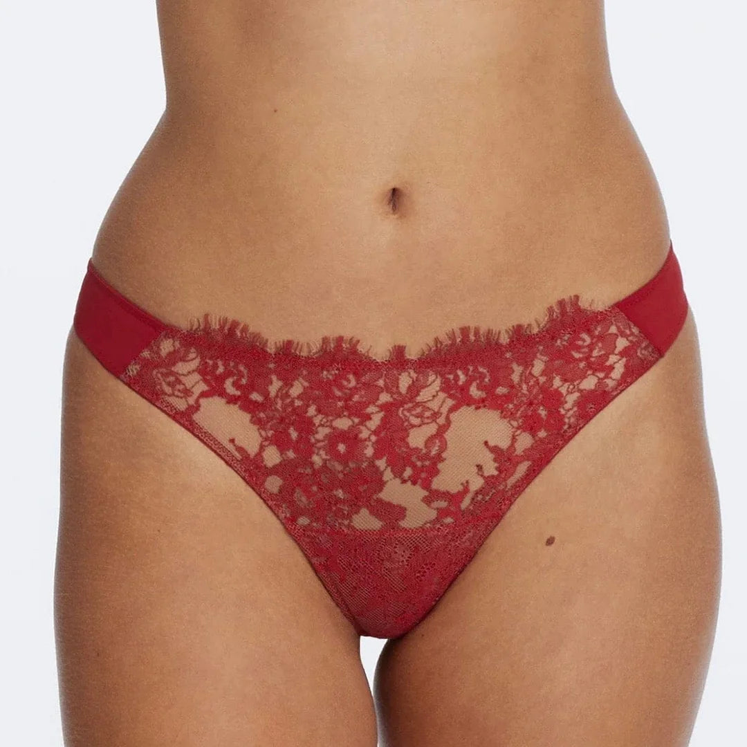 Skarlett Blue Entice Front Lace Thong in Ivory