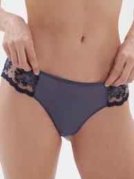 Simone Perele Intrigue Tanga in cinder-blue