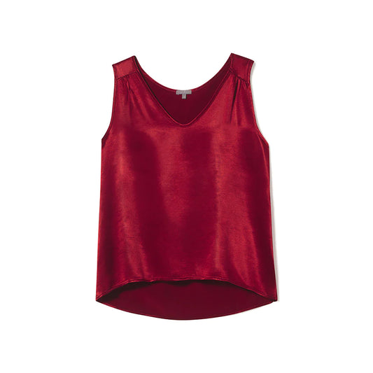 Jill Satin V-Neck Cami Tank Top