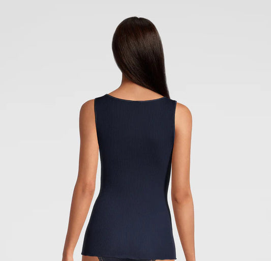 Filoscozia Tank Top with Satin Edging