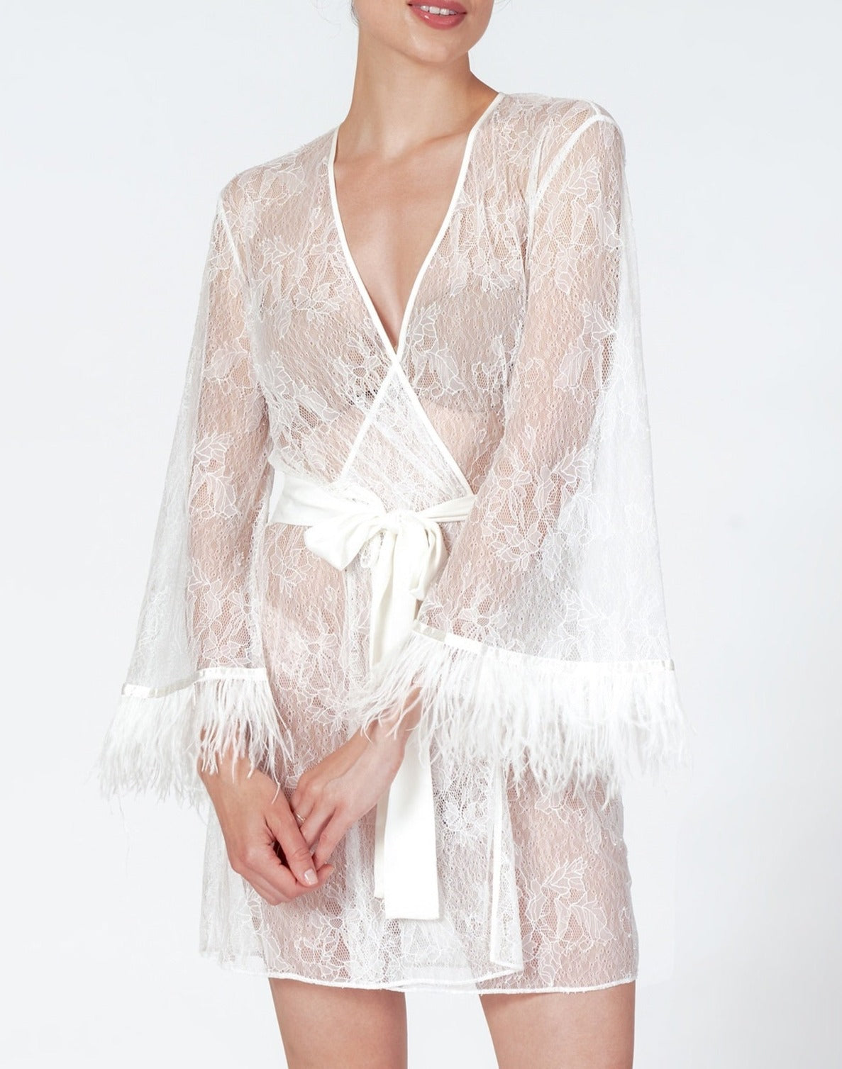 The Rya Collection Jasmine Cover Up in Ivory in XS/S cover-up