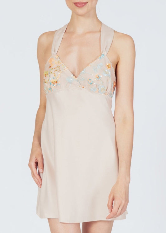 The Rya Collection Sugar Chemise Champagne in XS