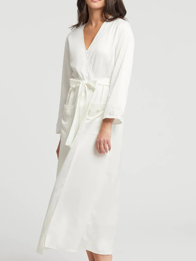 The Rya Collection Diana Robe in Ivory long robe