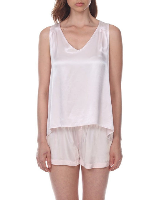 Jill Satin V-Neck Cami Tank Top