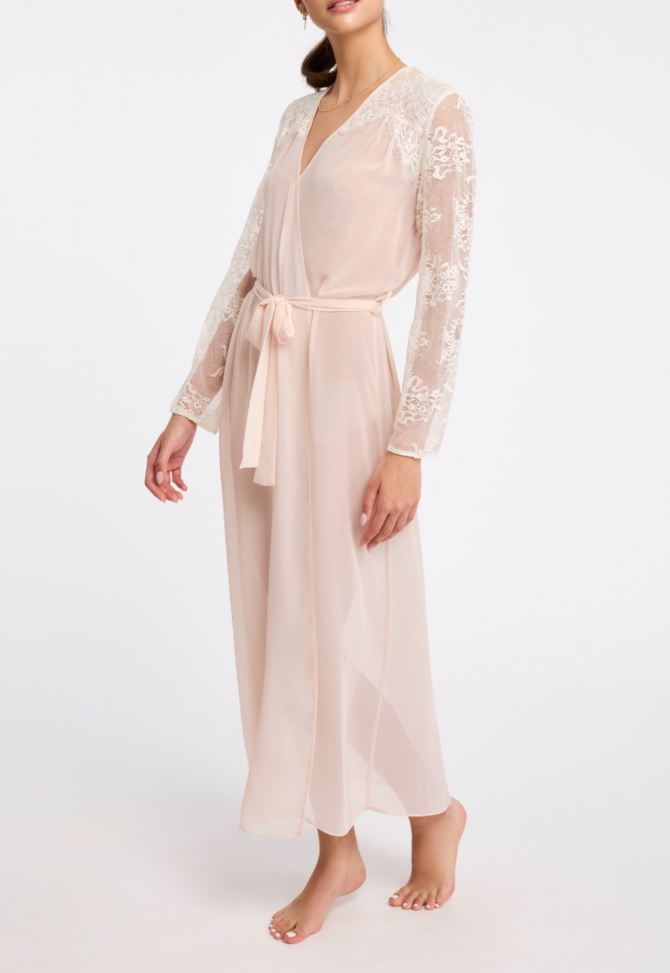 The Rya Collection Giselle Robe in blush-1 long robe