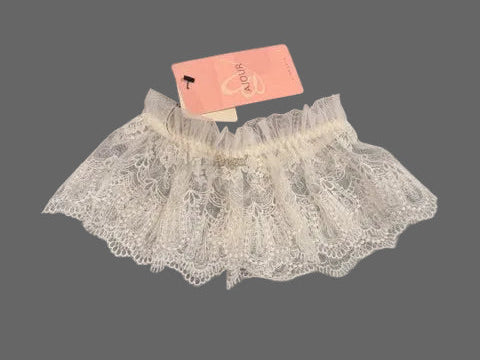 Ajour Poeme Lace Garter in Champagne bridal garter