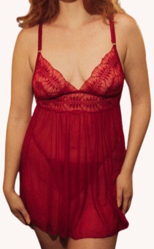 Floral Lace Babydoll and G-String Set