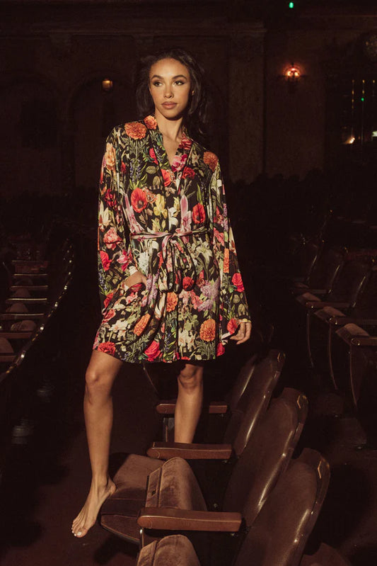 Modal Floral Short Robe