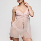Marie Jo Noova Babydoll and Brief Set in gardenia-rose