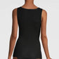Wool and Silk Satin Edge V-Neck Tank Top