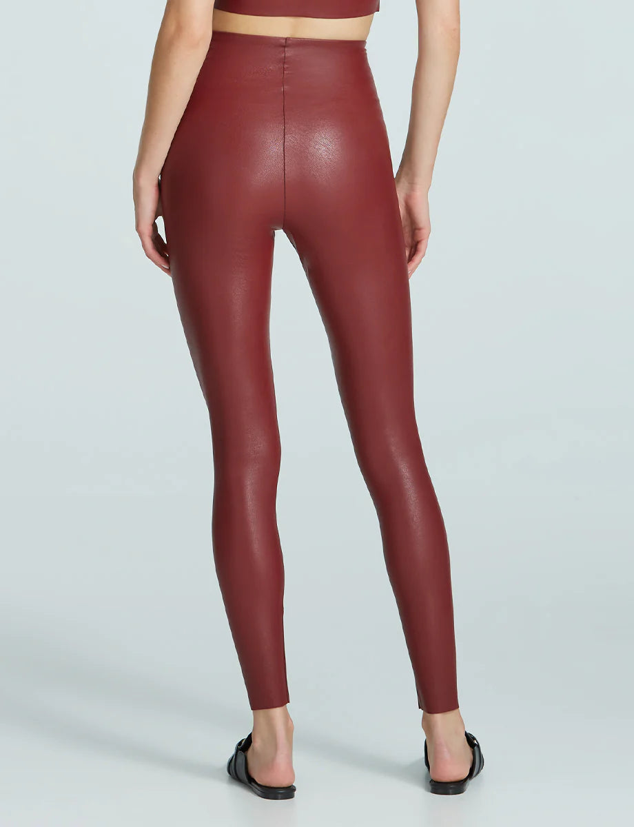 Faux Leather Leggings (Burgundy) – Sunday's Best Boutique