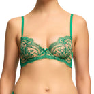 Dita Von Teese Severine Plunge Bra in Emerald demi bra