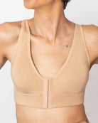 Anaono Rora Pocketed Front-Closure Bra in Sand