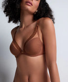 Aubade Sheer Emotion Triangle Bra in honey