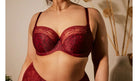 Sculptresse by Panache Chi Chi Balconnet Bra in red-animal demi bra