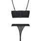 High Leg Thong - Black Wing Lace