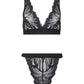 High Leg Thong - Black Wing Lace