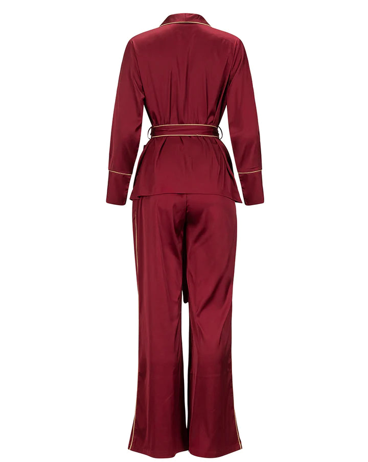 Wide Leg Wrap PJ Set