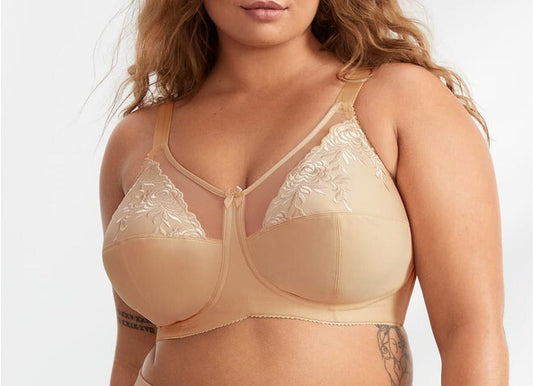 Back to Basics Embroidered Microfiber Softcup Bra