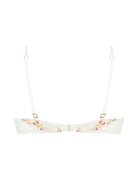 Floral bikini top on a white background