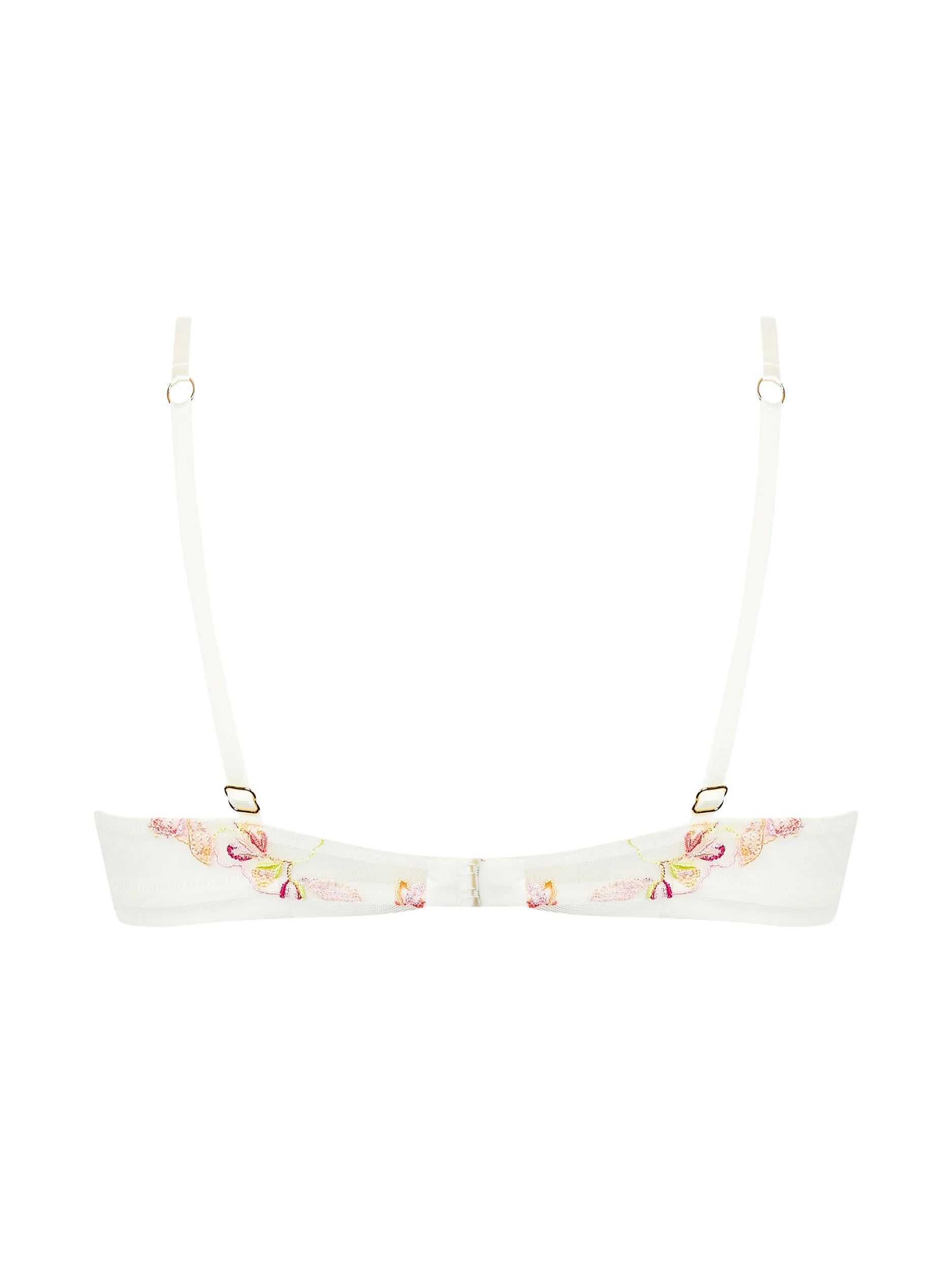 Floral bikini top on a white background