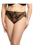 Dita Von Teese Yva Hi Cut Brief in Black