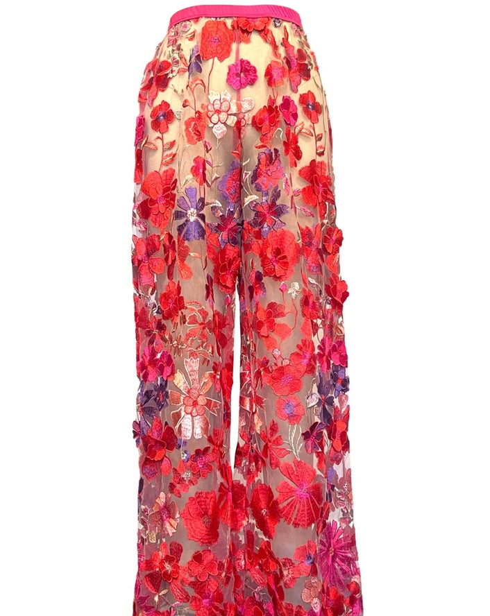 Kilo Brava Flare Pants in Bright 3D Floral street pant