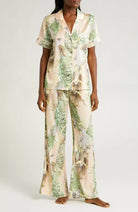 Kilo Brava Wide Leg Pajama Set in poised-peacock