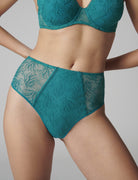 Simone Perele Opaline High Waist Panty in Emerald brief