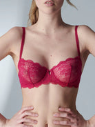 Simone Perele Reve Demi Cup Bra in Cranberry demi bra