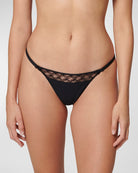 Simone Perele Rose Tanga in Black