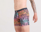 This image features the Vibe Xtra Boxer Brief, designed for both comfort and style. The boxer brief is showcased in a bold, multicolored pattern, providing a vibrant and stylish look.