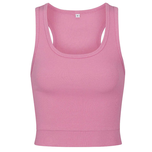 Sporty Crop Top in Raspberry