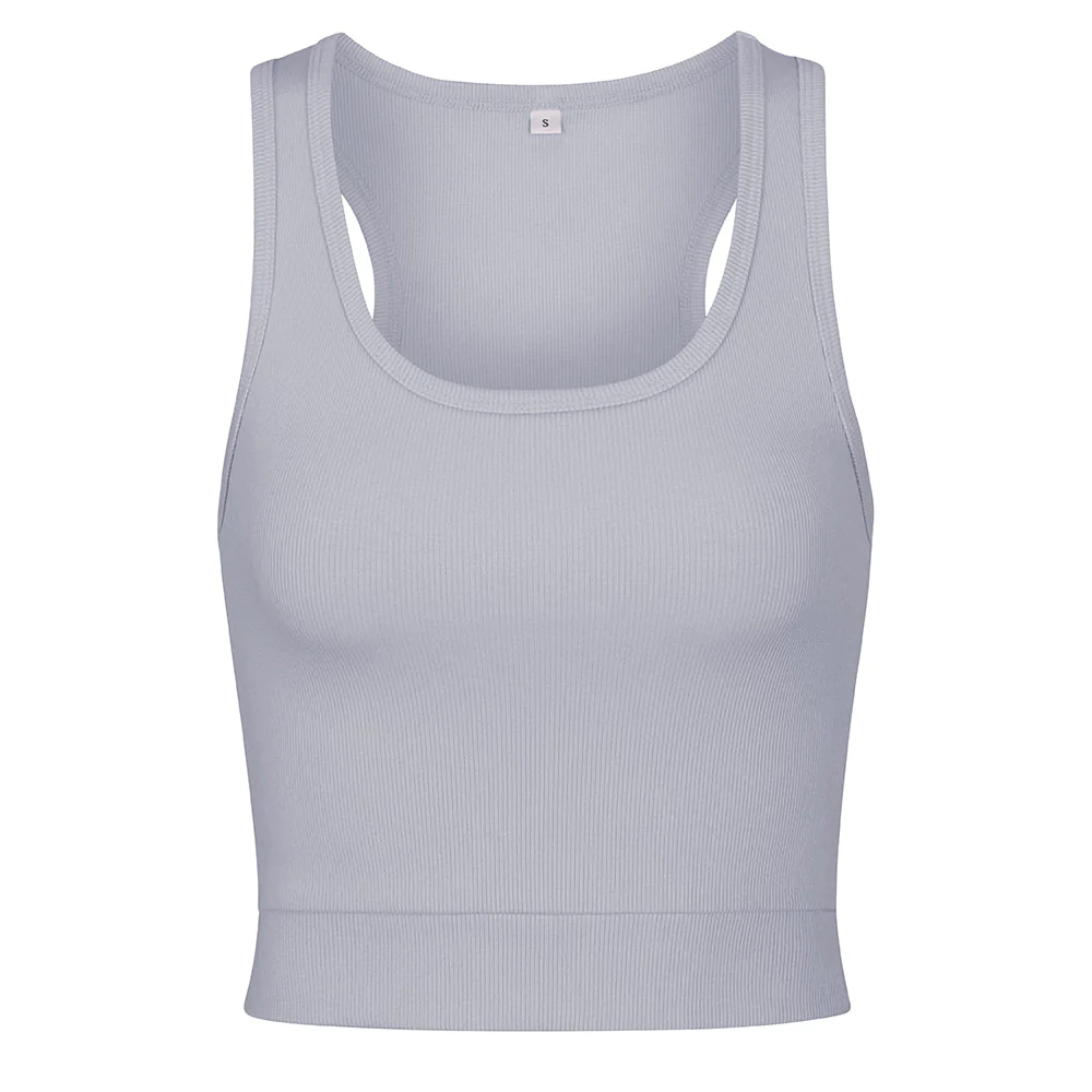 Sporty Crop Top Cement