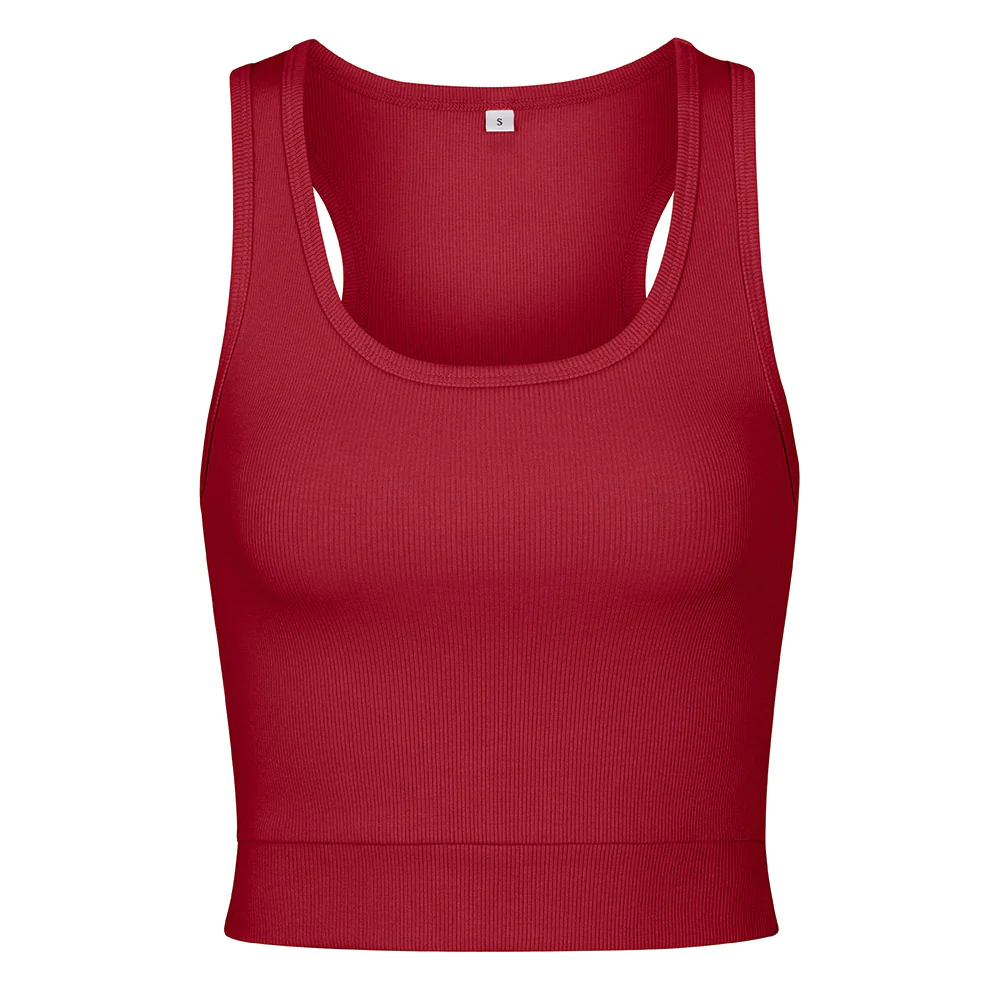 Sporty Crop Top Red