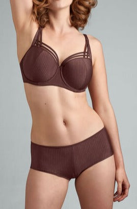 Dame de Paris Balcony Bra in Chestnut