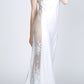 Darling Lace Panel Gown in Ivory