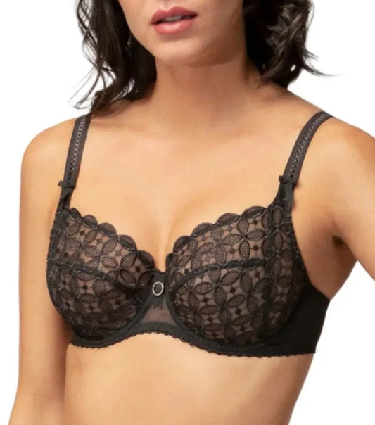 Romy Balconette Bra in Reglisse