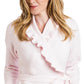 Short Ruffled Chenille Robe in Pink